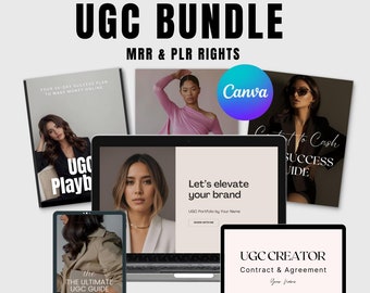 UGC Creator Bundle, Portfolio Templates, eBooks, PLR MRR (Digital Download)