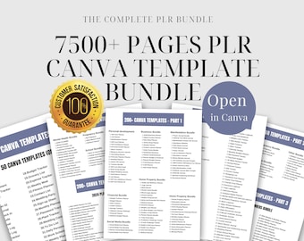 300+ PLR Canva Planner Templates: Resell Rights (Digital Download)