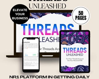 Threads Unleashed Ebook: Grow Followers & Make Money (Digital Guide)