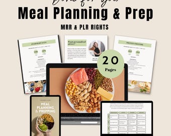 Meal Planning Ebook: Nutrition & Health Coaching Templates (Canva Editable)