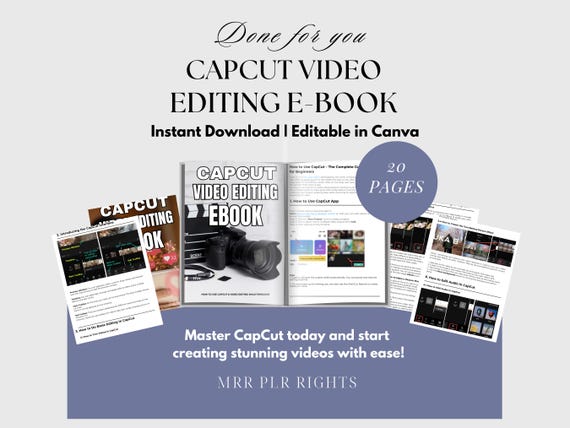 CapCut Editing eBook: Ultimate Guide for Beginners & Pros (MRR + PLR)