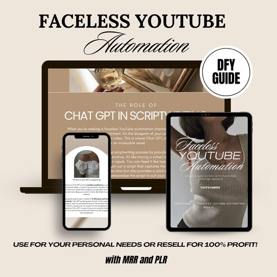 Faceless YouTube Automation Guidebook 2024 (Digital eBook)