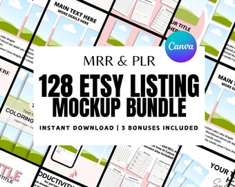 Etsy Listing Mockup Templates: Canva Editable Bundle (Digital Download)