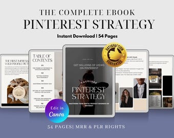 Pinterest Marketing Guide: Beginner Strategy, MRR PLR Resell Rights (DFY eBook)