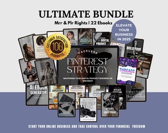 MRR PLR Ebook Bundle: 22 Digital Product Guides (Digital Download)