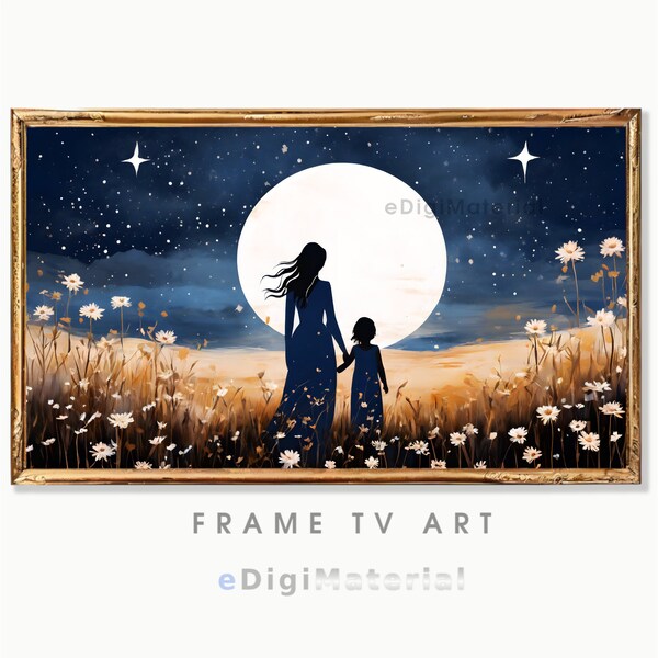 Frame Tv Art Motherly Serenity: Minimalist Boho Mother and Child Art, Samsung Frame tv art Minimalist, Gift for Mom, Happy Mother's Day