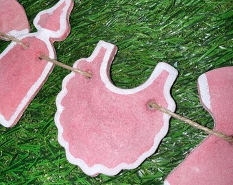 Baby shower and Nursery Garland, Salt dough ornaments