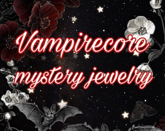 Vampirecore mystery jewelry, mystery box, surprise bag, alternative grunge alt jewelry, vampire dark aesthetic, lucky dip, Halloween vibe