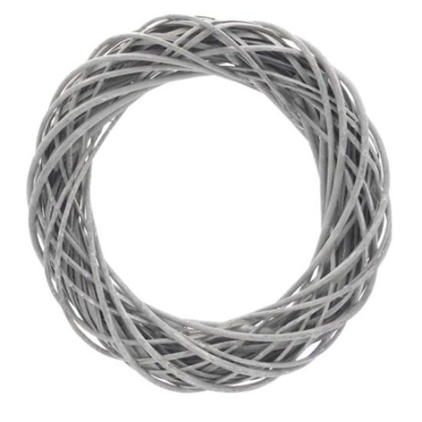 Grey Willow Wicker Wreath Ring - 20cm, 30cm, 40cm Christmas Autumn Craft  DIY Floristry Natural Base Crafting Table Wall Decoration FREE P&P