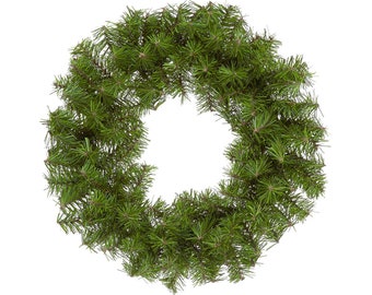 12'' Artificial Christmas Winter Wreath with Green Spruce 140 Tips Need Opening Out Perfect for Crafting Deco Gift Home Wall Candle FREE P&P