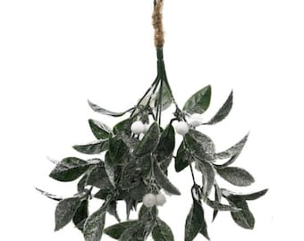 Knstlicher hngender Weihnachtsmistel-Strauch fr festlichen  Feiertags-Dekor-Wand-Weihnachts-Winter-grner weier dekorativer  Verzierungs-Blumenstrau FREE P & P - Etsy.de