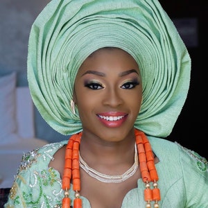 African autogele, ready to wear gele, African hat, traditional wedding hat, pre-tied headgear, headwrap, Headtie,