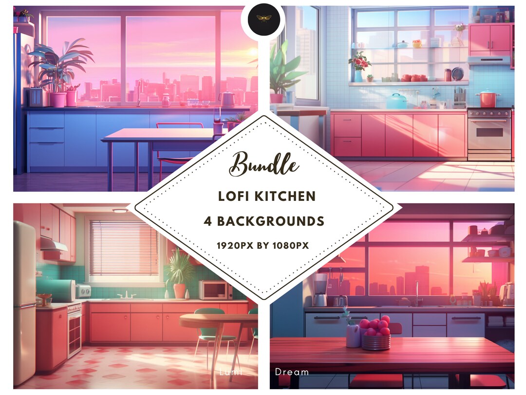Lofi Kitchen PNG Vtuber Background Teams Zoom Twitch - Etsy