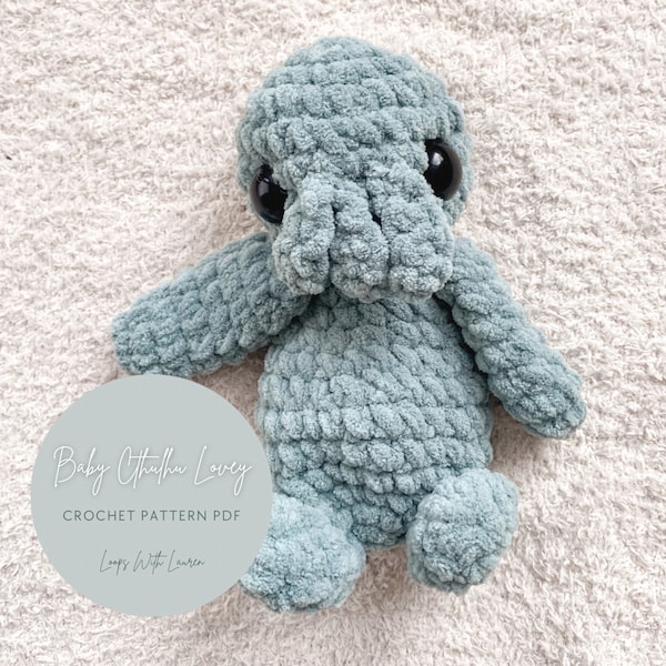 Baby Cthulhu Lovey Crochet Pattern PDF