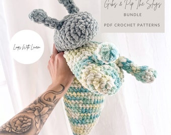 Gibs The Giant Weighted Slug And Pip The Baby Slug Crochet Pattern Bundle PDF
