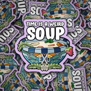 Time is a Weird Soup Critical Role Vinyl Sticker FCG Chibi Exandria Unlimited Fearne Decal Cartoon Laptop Car Bumper Decals