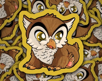 Owlbear D&D Vinyl Sticker Cute Monster Dungeons and Dragons Chibi Decal Critical Role Cartoon Laptop Decals Baldur's Gate