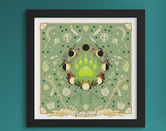 Druid D&D Class Print, Dungeons and Dragons, Critical Role Inspired, Fantasy Art Print, RPG Poster, 10x10 Print, Fan Art