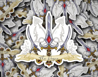 Rogue D&D Class Sticker, Critical Role Inspired, RPG Decal