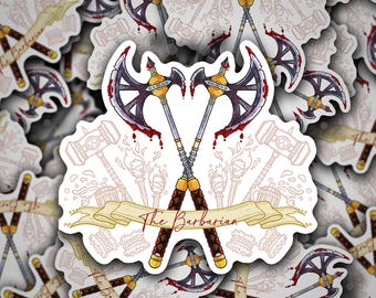 Barbarian D&D Class Vinyl Sticker, Critical Role Inspired