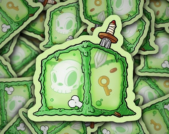 Gelatinous Cube D&D Vinyl Sticker Cute Monster Dungeons and Dragons Chibi Decal Critical Role Cartoon Laptop Decals Baldur's Gate