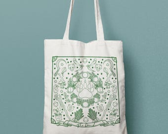 Druid D&D Class Canvas Tote Bag, Critical Role Fan Art