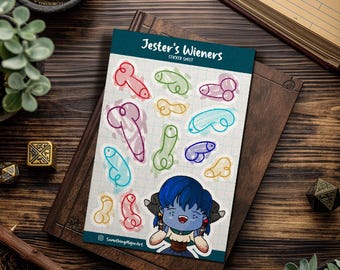 Jester Lavorre Sticker Sheet, Critical Role Chibi Decals