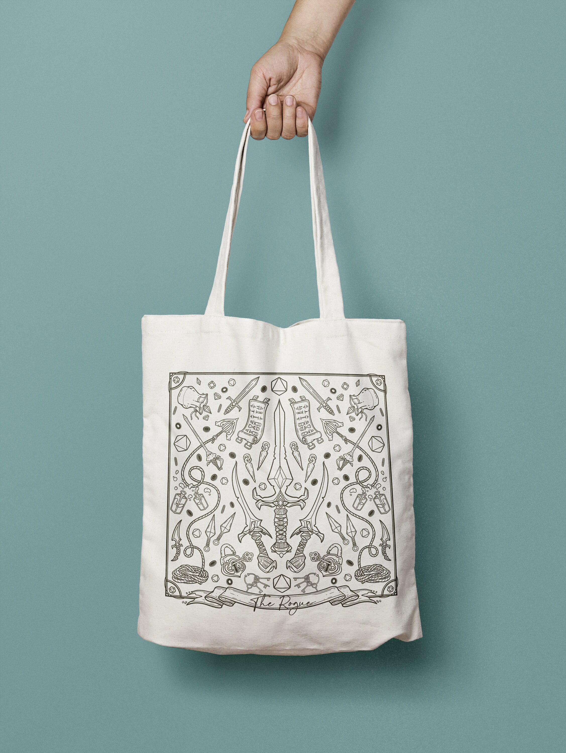D&amp;D Class Tote Bag Dungeons and Dragons Critical Role Prints Reusable ...