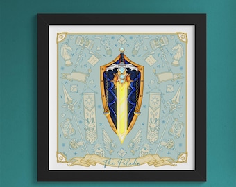 Paladin D&D Class Print, Dungeons and Dragons, Critical Role Inspired, Fantasy Art Print, RPG Poster, 10x10 Print, Fan Art
