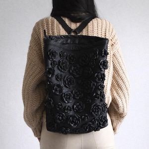 dasein patent leather zip around backpack with front pocket Coronado | No.750 Top-Zip filter_Features:Compression straps made in Italy with Nike Brasilia Nike Backpacks Color:Black17