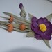 Lilac Leather Flower Keychain orangelilac Field Flowerpurse - Etsy