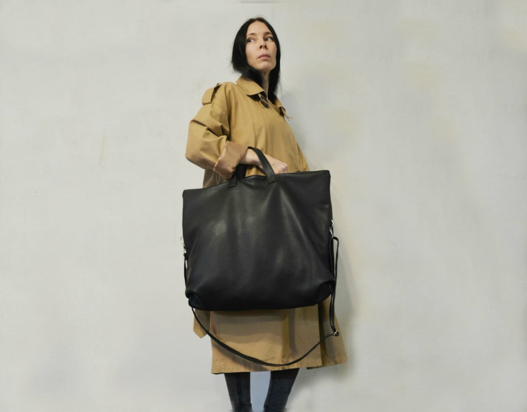 Open Top Large Belted Handbag