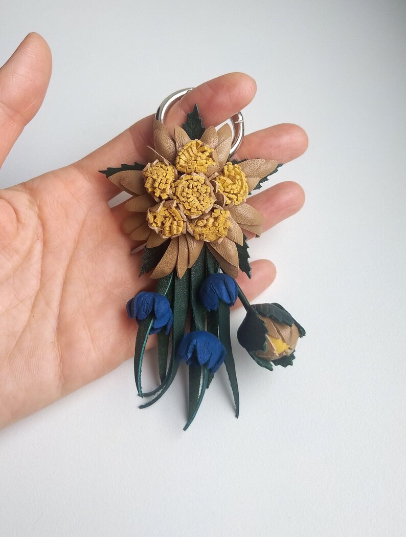 Woven Flower Bag Charm