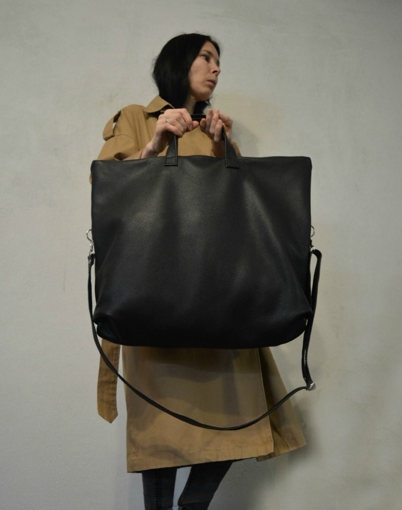 Large Leather Bag With Top Handles ,bag Clutch Oversized,extra Large