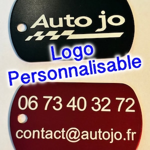 Personalized powder-coated aluminum keychain with your logo and text. Laser engraved on 2 sides. Personalized gift. Free shipping.