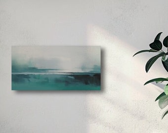 Minty Fresh Abstract Landscape Canvas Gallery Wrap, Minty Fresh Collection, Home Decor, Dorm Decor, Housewarming, Wall Art, Gift For Him