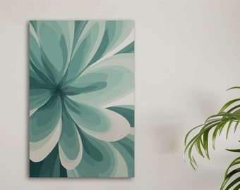 Minty Fresh Flower Canvas Gallery Wrap, Minty Fresh Collection, Home Decor, Dorm Decor, Housewarming Gift, Wall Art, Floral, Plant Lover