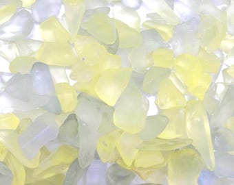 Lemon and Moss Small Beach Glass