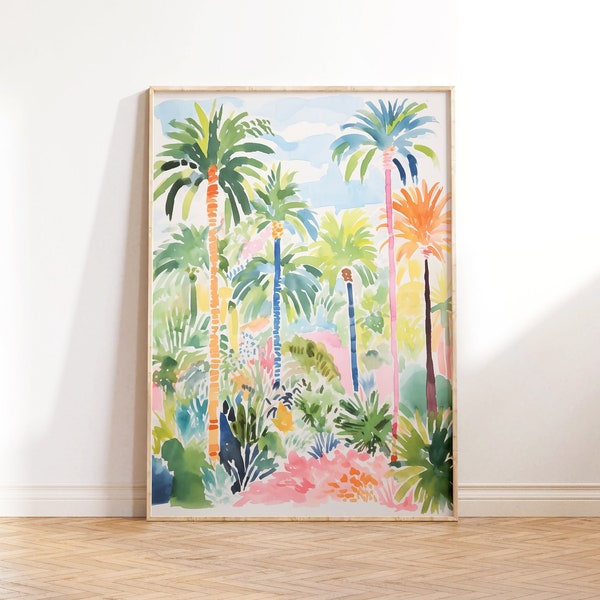 Printable Art Palm and Beach Etsy