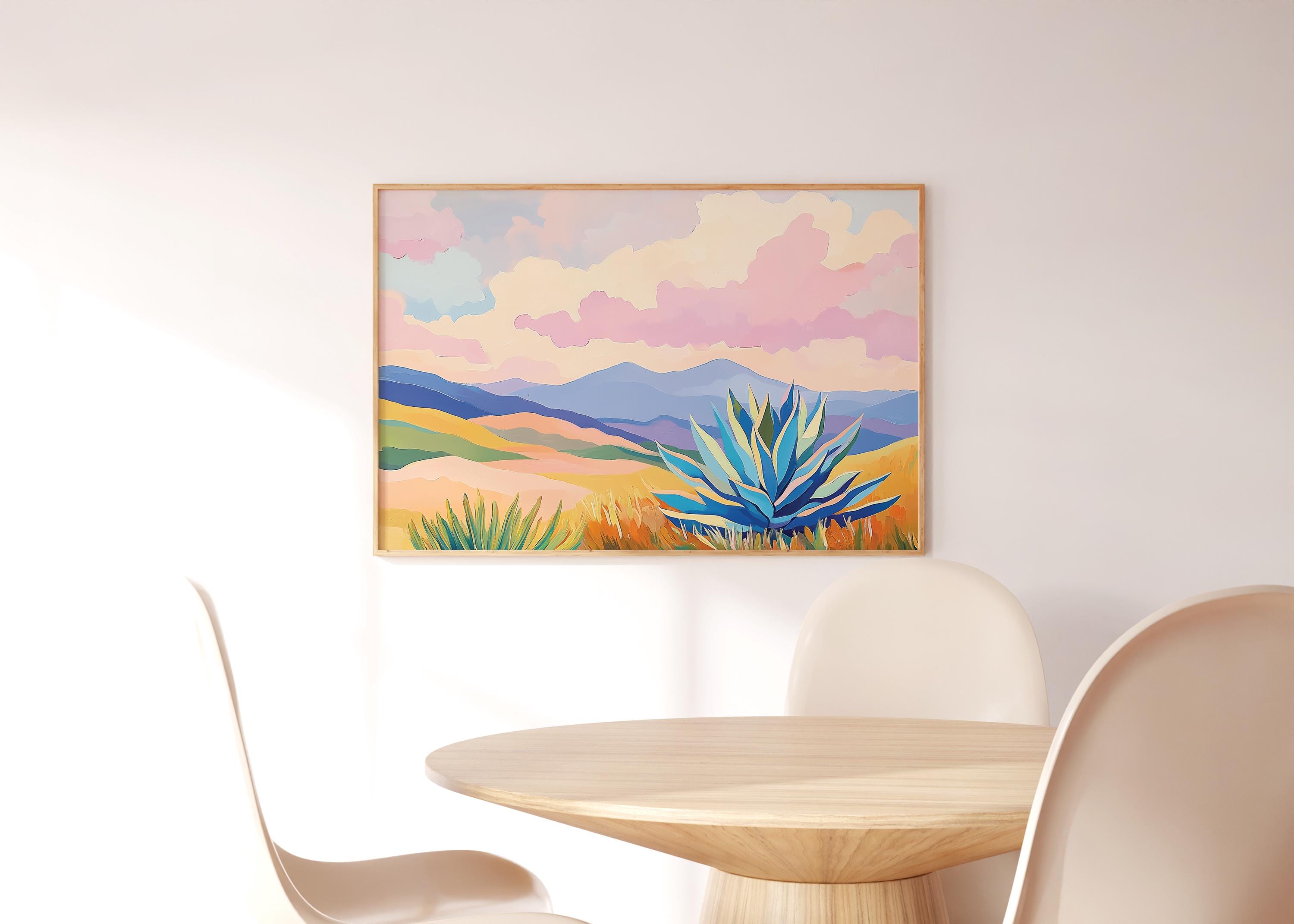 Agave Desert Landscape Print, Minimalist Boho Art (digital Download) - Etsy