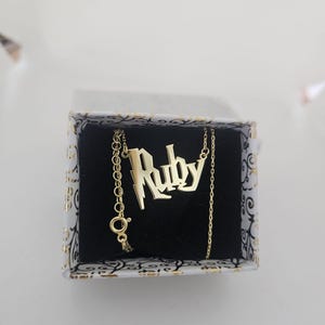 Collar con nombre de mago, collar con nombre de Harry P. Font, regalo perfecto de plata, joyería personalizada, collar de oro para mujer, regalo de Halloween, regalo para ella imagen 14