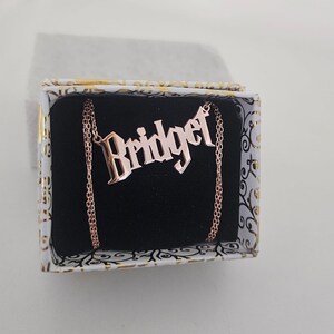 Collar con nombre de mago, collar con nombre de Harry P. Font, regalo perfecto de plata, joyería personalizada, collar de oro para mujer, regalo de Halloween, regalo para ella imagen 12