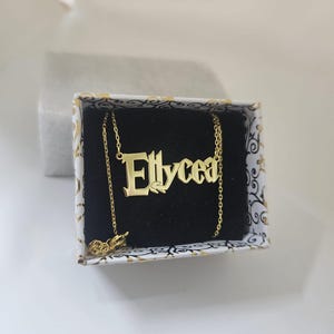 Collar con nombre de mago, collar con nombre de Harry P. Font, regalo perfecto de plata, joyería personalizada, collar de oro para mujer, regalo de Halloween, regalo para ella imagen 13