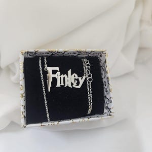 Collar con nombre de mago, collar con nombre de Harry P. Font, regalo perfecto de plata, joyería personalizada, collar de oro para mujer, regalo de Halloween, regalo para ella imagen 10