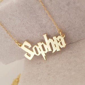 Wizard Name Necklace, Harry P. Font Name Necklace, Silver Perfect Gift, Custom Jewelry, Gold Woman Necklace, Hallowen Gift, Gift For Her