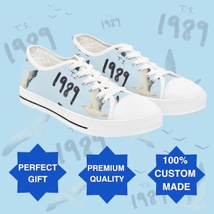1989 Taylor Sneakers, Women&#39;s Low Top Sneakers, Perfect gift for Swiftie