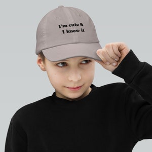 Baseball cap for kids, I&#39;m cute & I know it, christmas gift