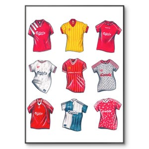 Liverpool Football Shirt Art Print: Retro Soccer Gift (Digital Download)