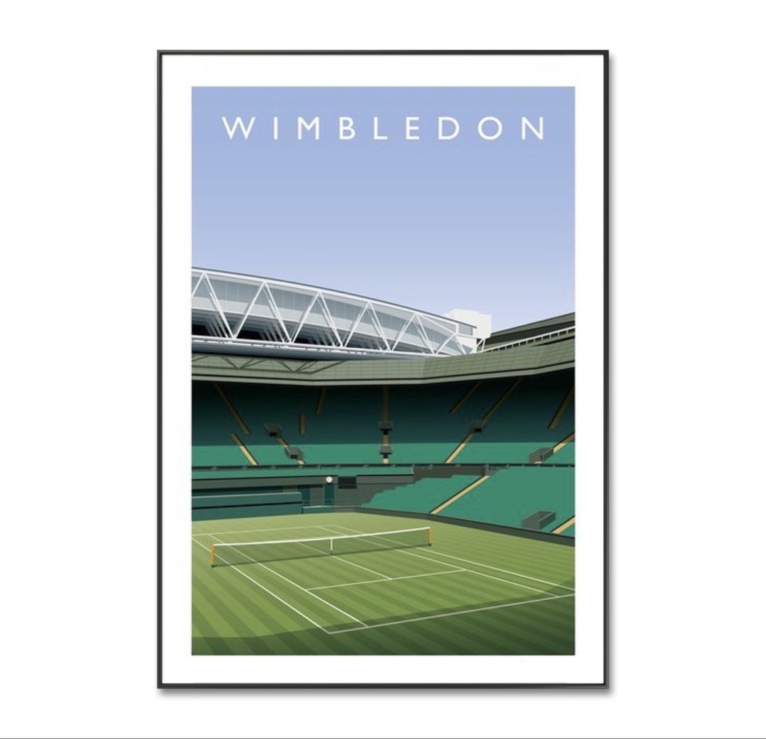 Wimbledon Tennis Poster, Wimbledon Center Court Print, Grandslam Tennis, Tennis A4 Print ...