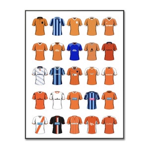 Affiche de Blackpool | Maillot de football Blackpool | Affiche de football de Blackpool | Oeuvre d'art sur le football | Trousse rétro | Ensemble de football | Noël | Impression A4